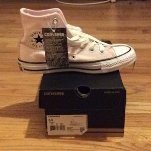 Women's Converse Velvet High Tops - Arctic Pink